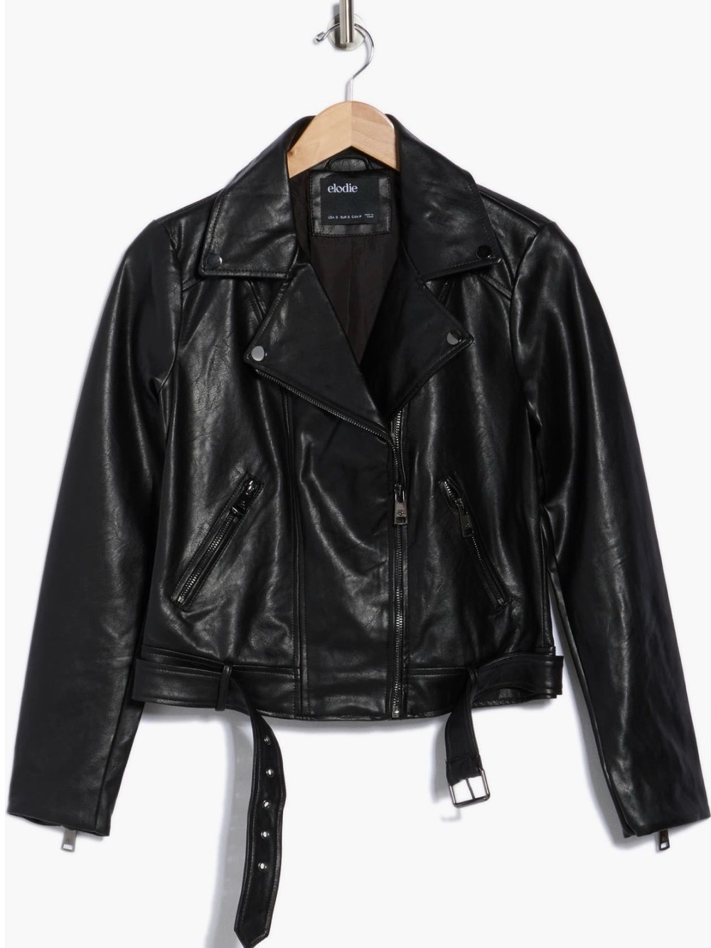 Elodie Faux Leather Moto Jacket